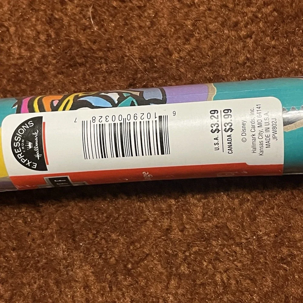 Vintage 1998 Mickey Mouse 70th Anniversary Wrapping Paper NOS Sealed 15 Sq Ft